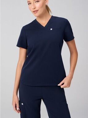 Fabletics Navy Women’s Navy V-Neck Scrub Top